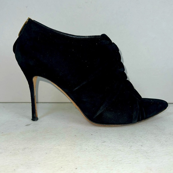 SERGIO ROSSI BOOTIES IN BLACK SUEDE - Picture 1 of 10